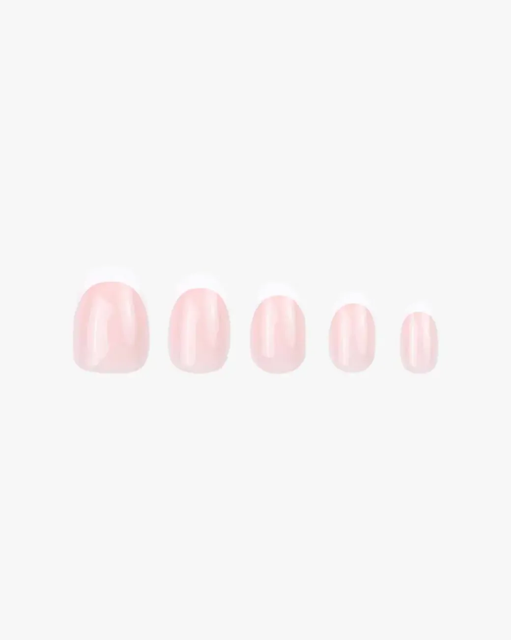 Reusable Press-On Nails Classic French Almond 30 stk