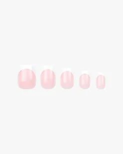 Reusable Press-On Nails Classic French Square 30 stk